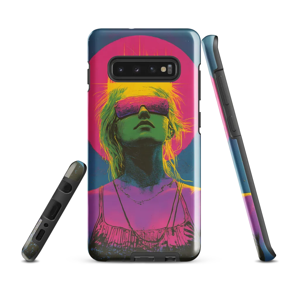 Neon Dreams: Portrait of a Modern Muse | Phone Case |  S10 Plus | Tough Case | Glossy