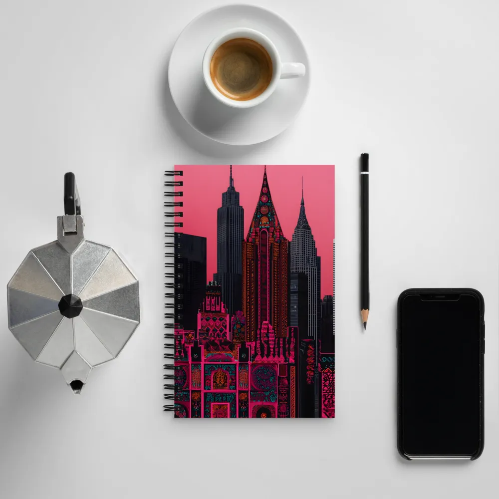 Urban Vibrance: A Digital Exploration of Skyscrapers | Spiral Notebook