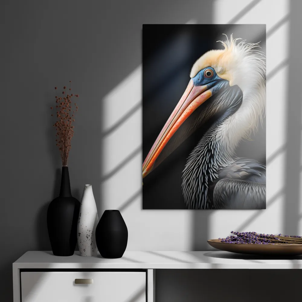Majestic Portrait of a Pelican | Metal Print | 20″×30″