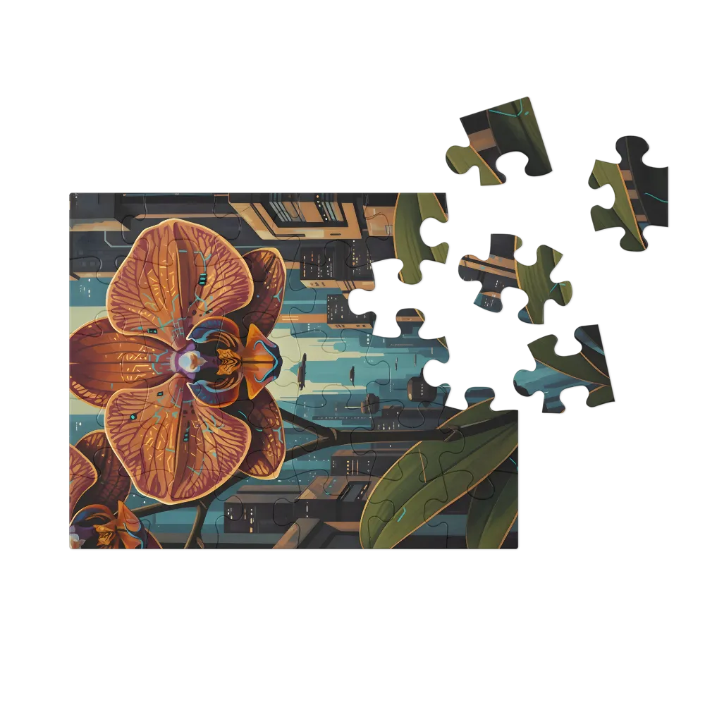 Futuristic Orchid 
 Jigsaw Puzzle in Tin Box