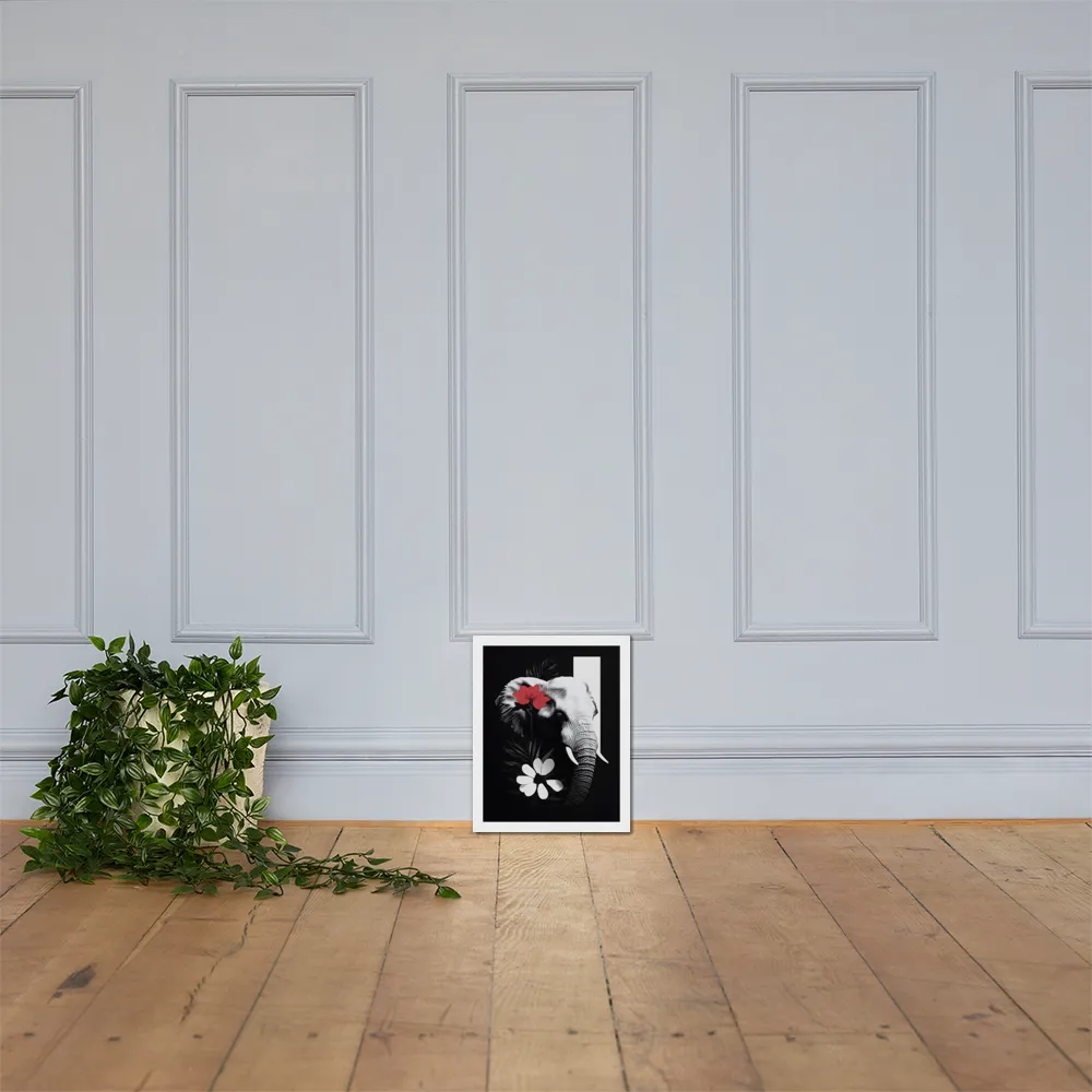 Elephant Harmony | Poster with White Frame | 11″×14″