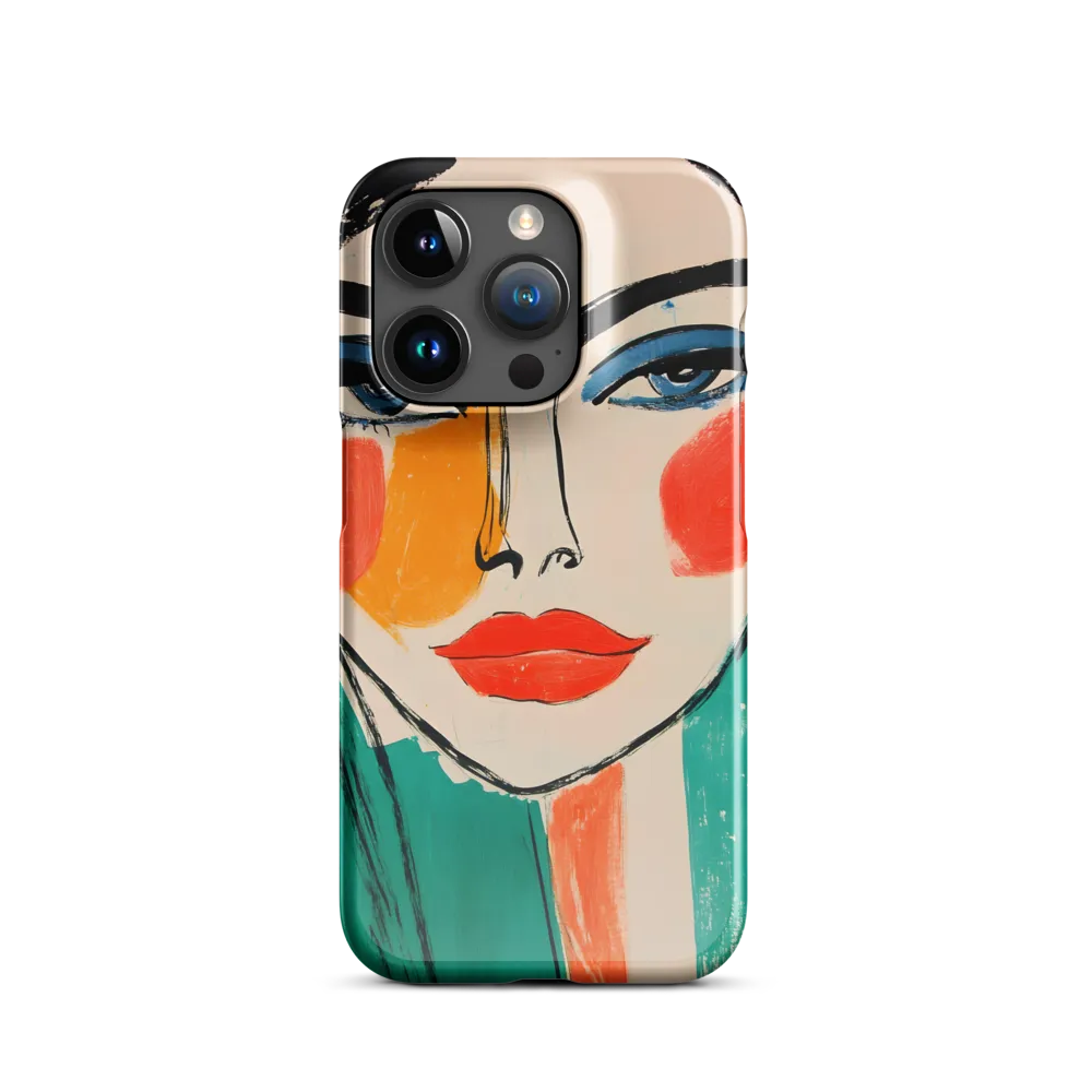 Vivid Portrait of a Modern Muse | Phone Case |  15 Pro | Snap Case | Glossy