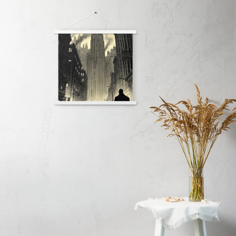 Echoes of the City | Poster With White Wood Hanger | 18″×18″