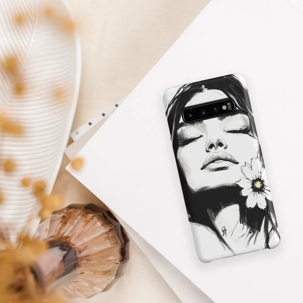 Serenity in Ink | Phone Case |  S10 | Snap Case | Matte