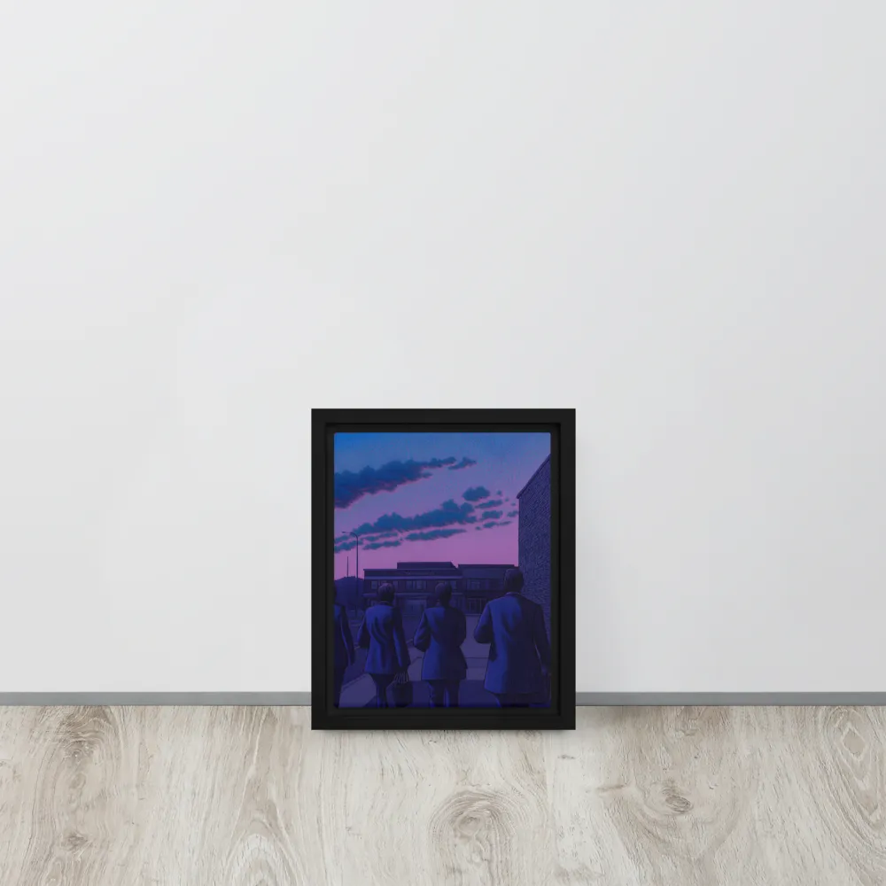 The Twilight Stroll | Canvas with Black Frame | 8″×10″