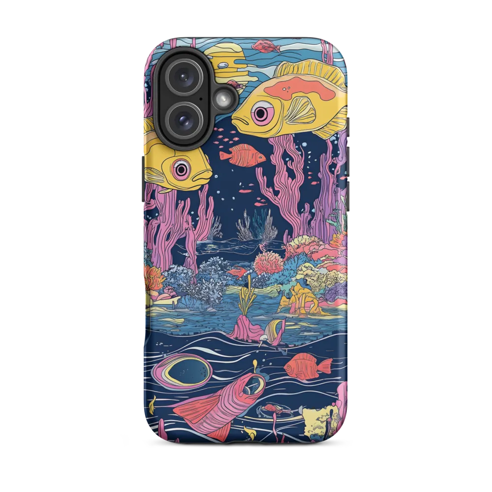 Underwater Dreamscape: A Playful Encounter | Phone Case |  16 Plus | Tough Case | Matte