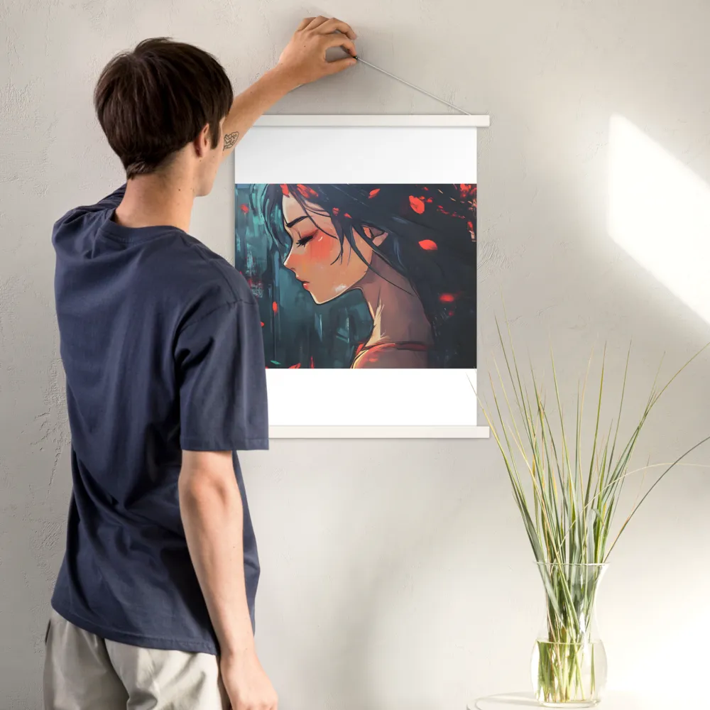 Whispers of Melancholy | Poster With White Wood Hanger | 18″×24″