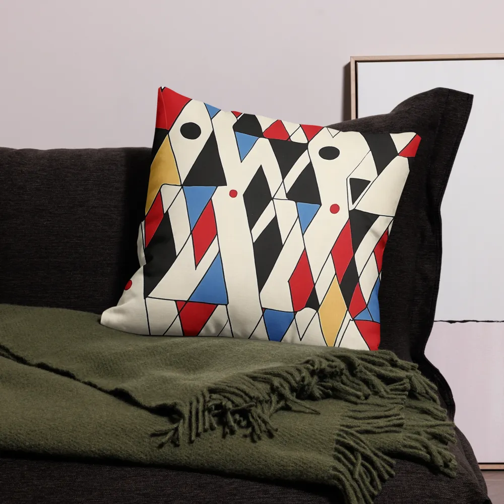 Dynamic Geometric Symphony | Pillow | 22″×22″