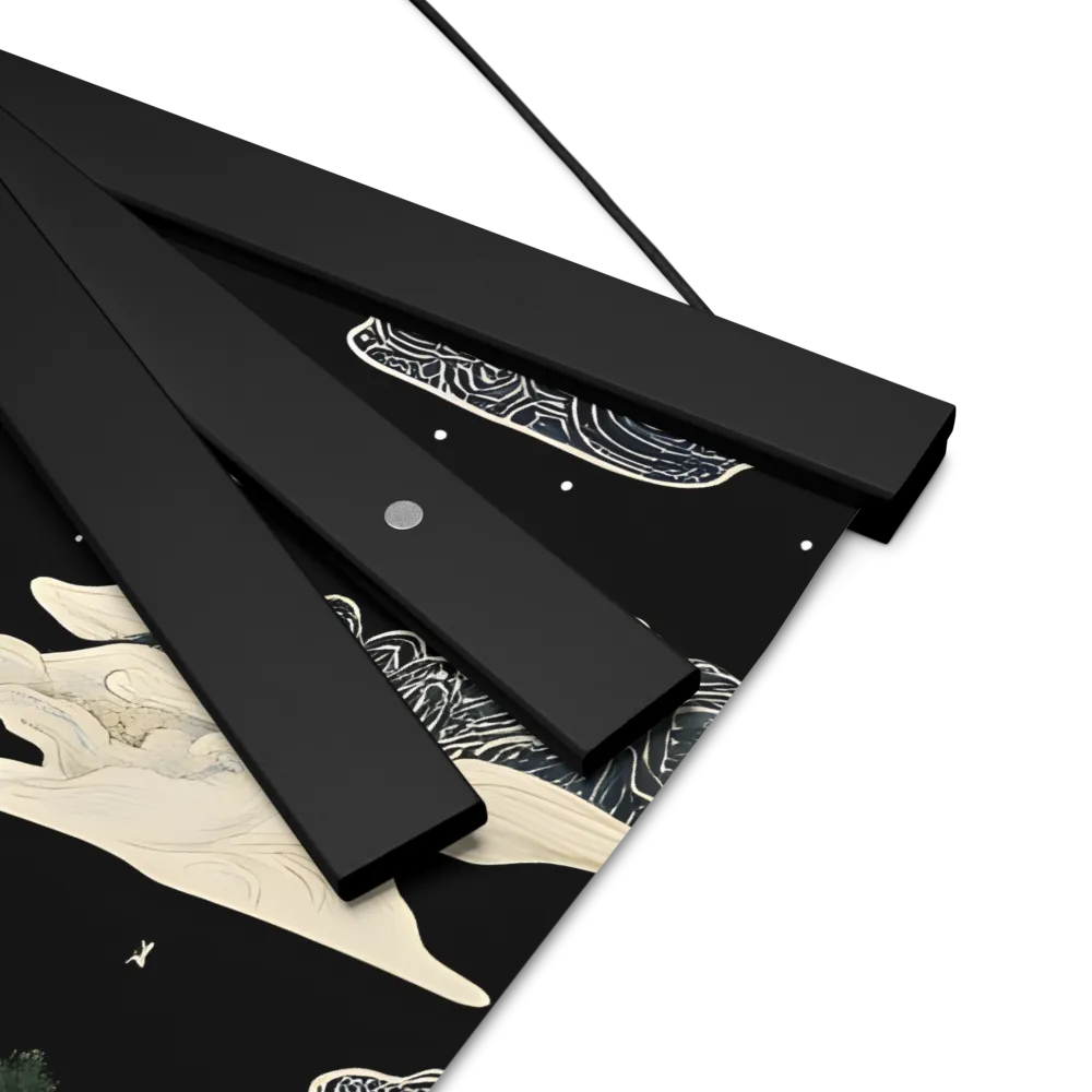 Whispers of the Pagoda | Poster With Black Wood Hanger | 16″×16″