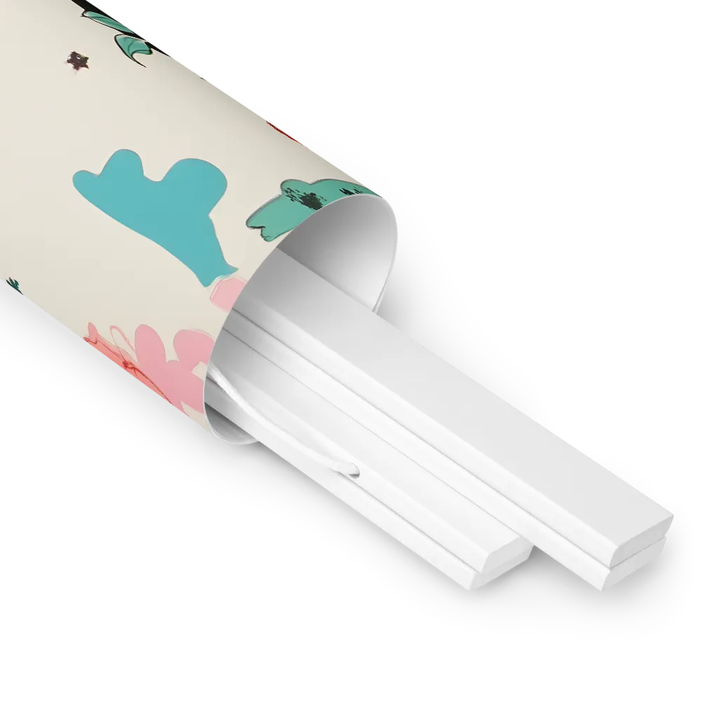 Whimsical Garden Reverie | Poster With White Wood Hanger | 14″×14″