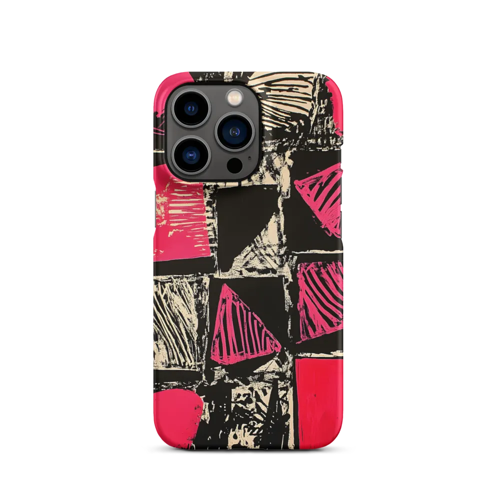 Geometric Symphony in Pink and Black