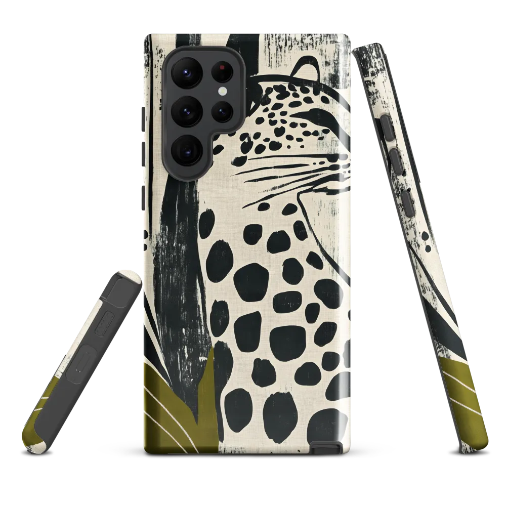 Leopard in Silhouette: A Modern Appeal | Phone Case |  S22 Ultra | Tough Case | Glossy