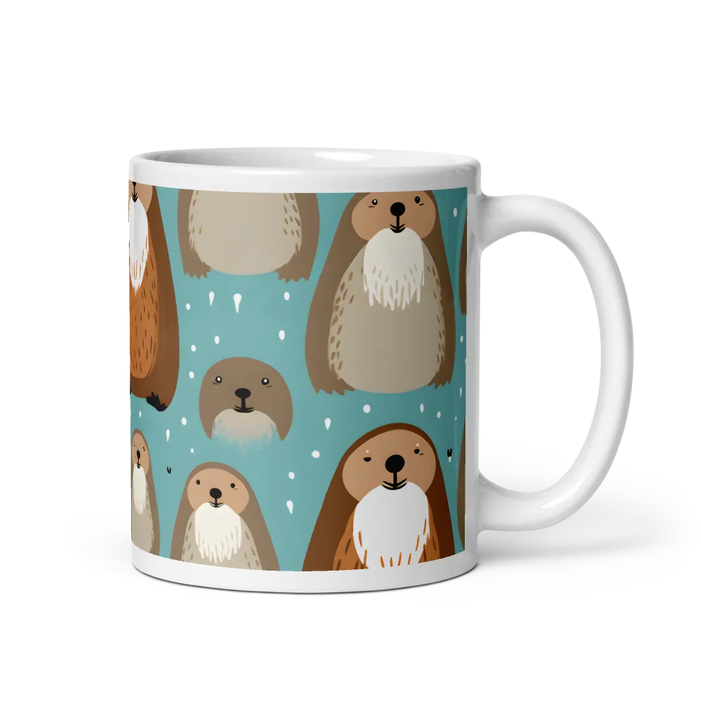 Whimsical Waters: A Celebration of Otters and Seals | Mug with White inside | 11 oz