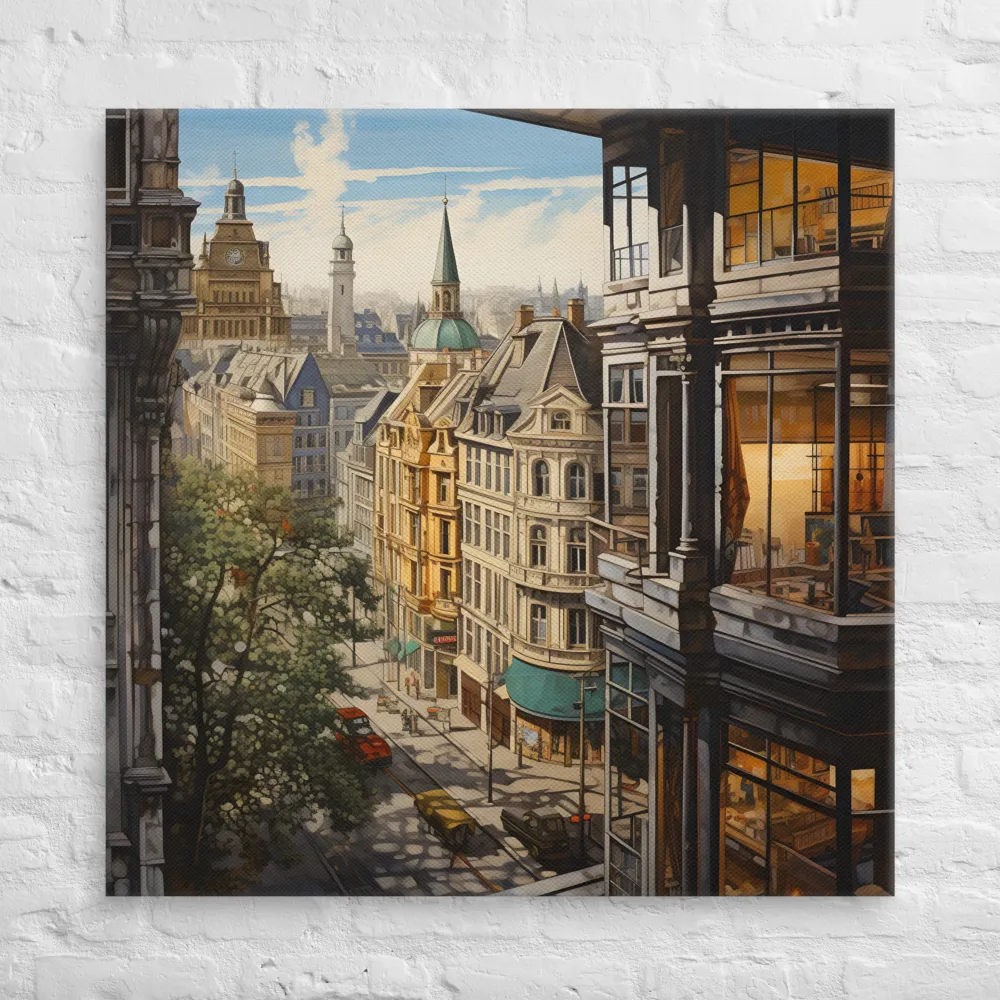 Urban Harmony: A View from Within | Canvas | 37″×37″