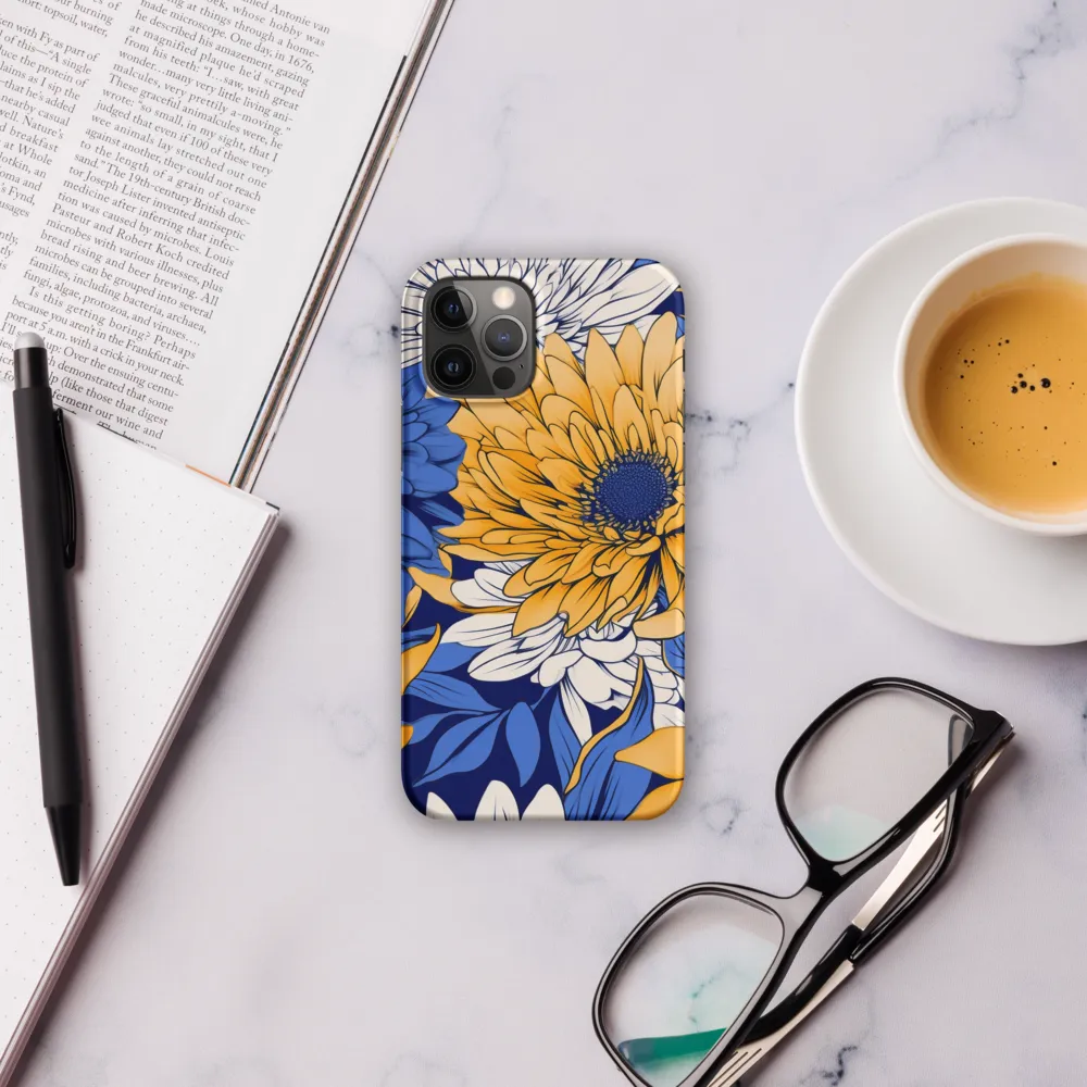 Floral Harmony in Blue and Yellow