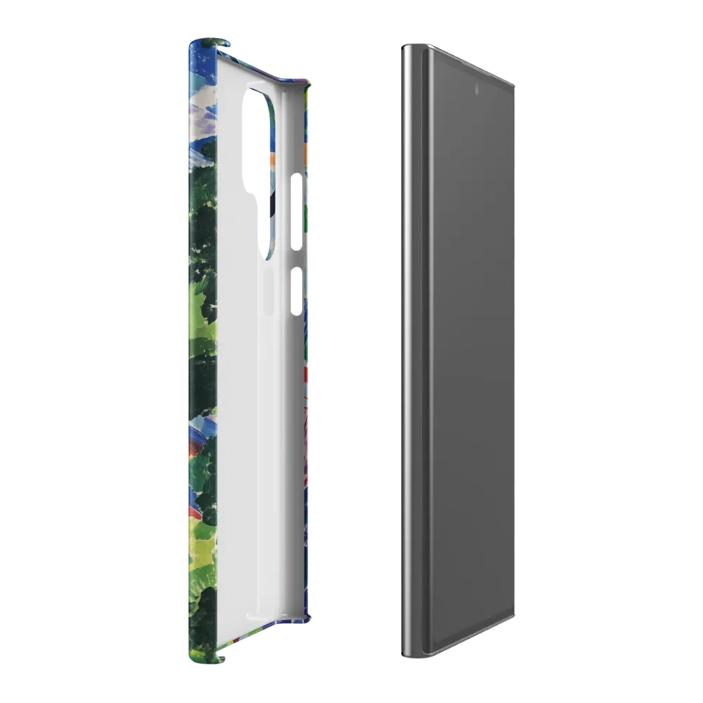 Elysium: A Soaring Figure Amidst Colorful Landscapes | Phone Case |  S22 Ultra | Snap Case | Matte