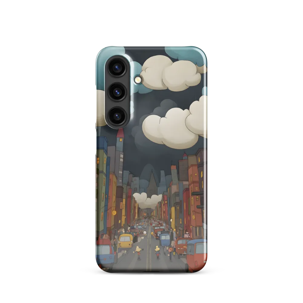 Urban Symphony: A City Awakens at Dusk | Phone Case |  S24 | Snap Case | Glossy