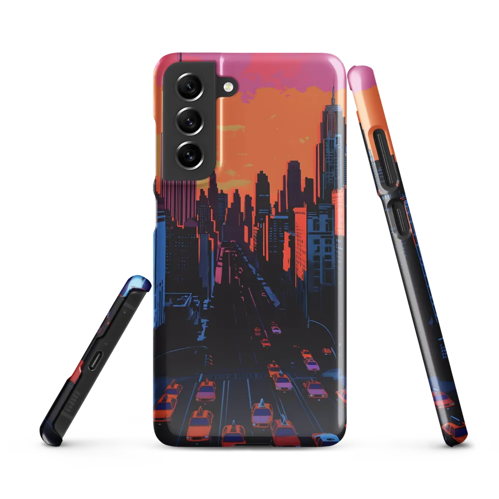Sunset Over Skyscrapers | Phone Case |  S21 FE | Snap Case | Glossy