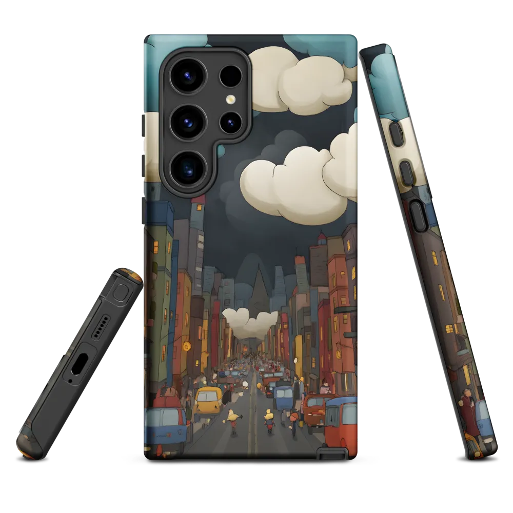 Urban Symphony: A City Awakens at Dusk | Phone Case |  S24 Ultra | Tough Case | Matte