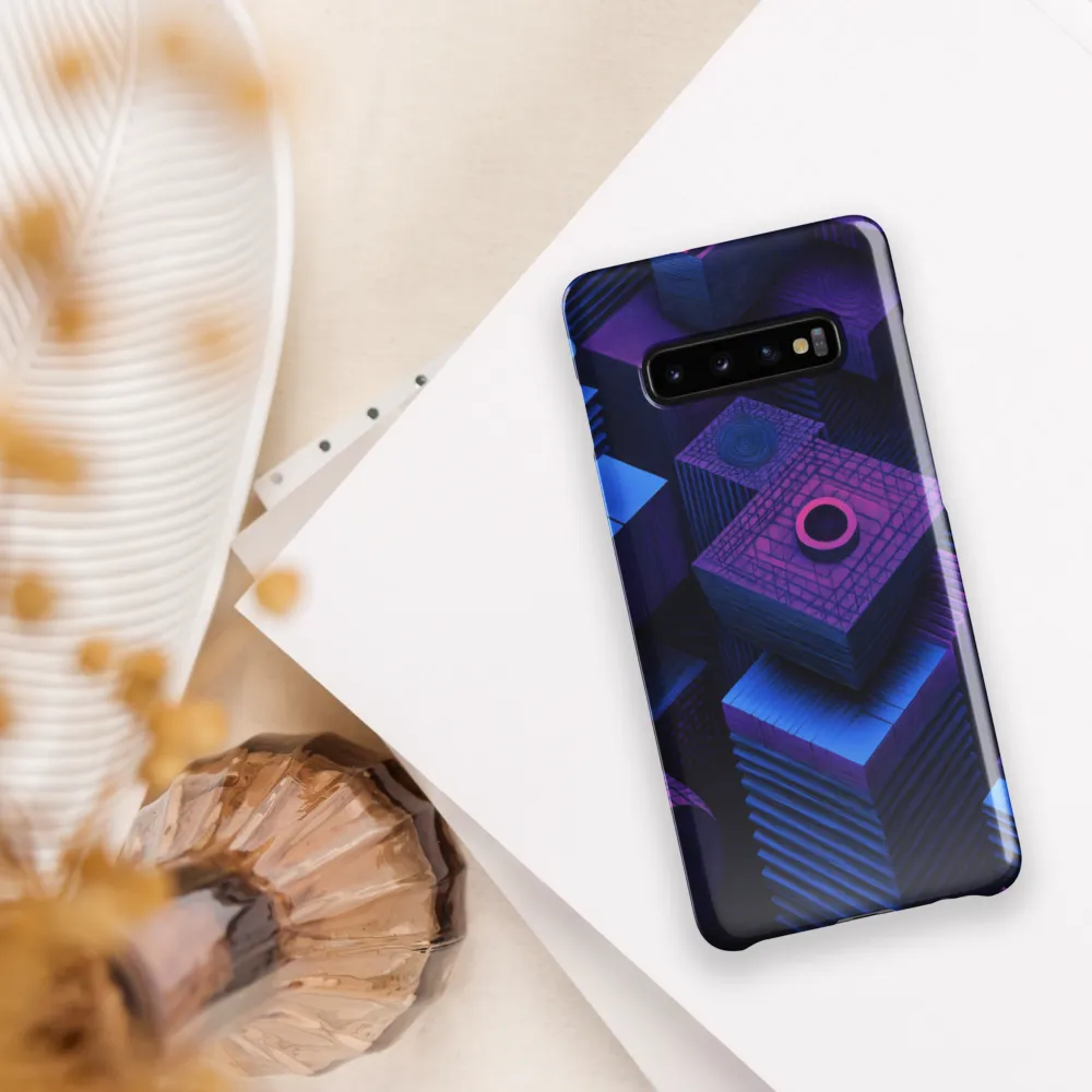 Geometric Dreams in Blue and Purple | Phone Case |  S10 Plus | Snap Case | Glossy