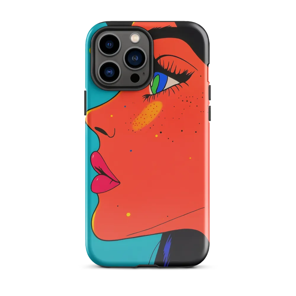 Vibrant Feminine Profile in Pop Art