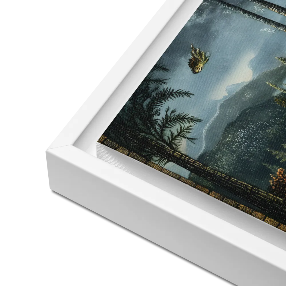 Whispers of the Enchanted Forest | Canvas with White Frame | 12″×12″