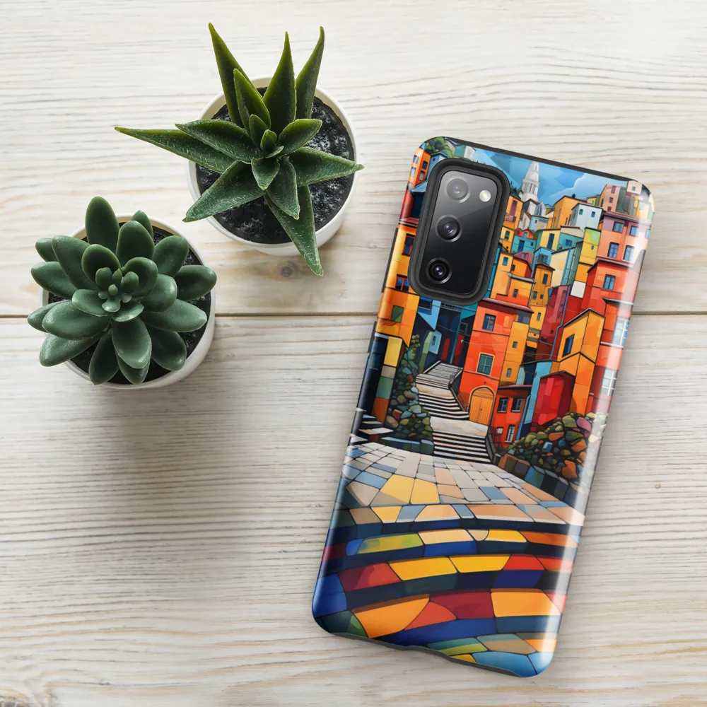 Vibrant Village: A Cubist Journey
