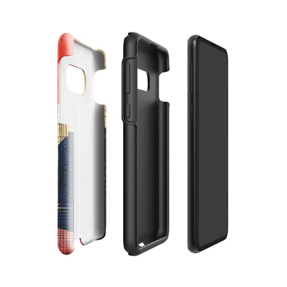 Urban Echoes: A Minimalist Cityscape | Phone Case |  S10e | Tough Case | Glossy