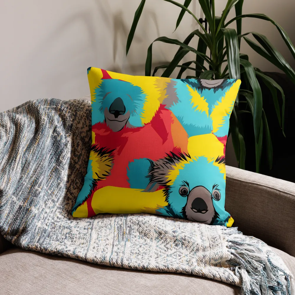 Whimsical Koalas in Vibrant Colors | Pillow & Pillow Case | Multiple Sizes