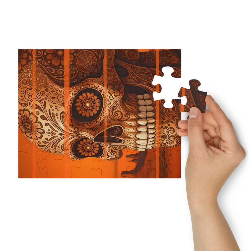 Desert Calavera 
 Jigsaw Puzzle in Tin Box