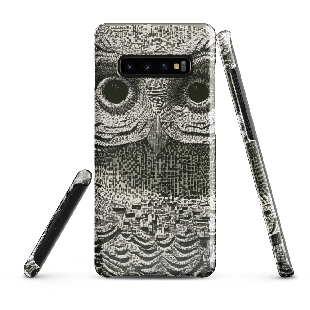 Intricate Owl of Textures | Phone Case |  S10 Plus | Snap Case | Glossy