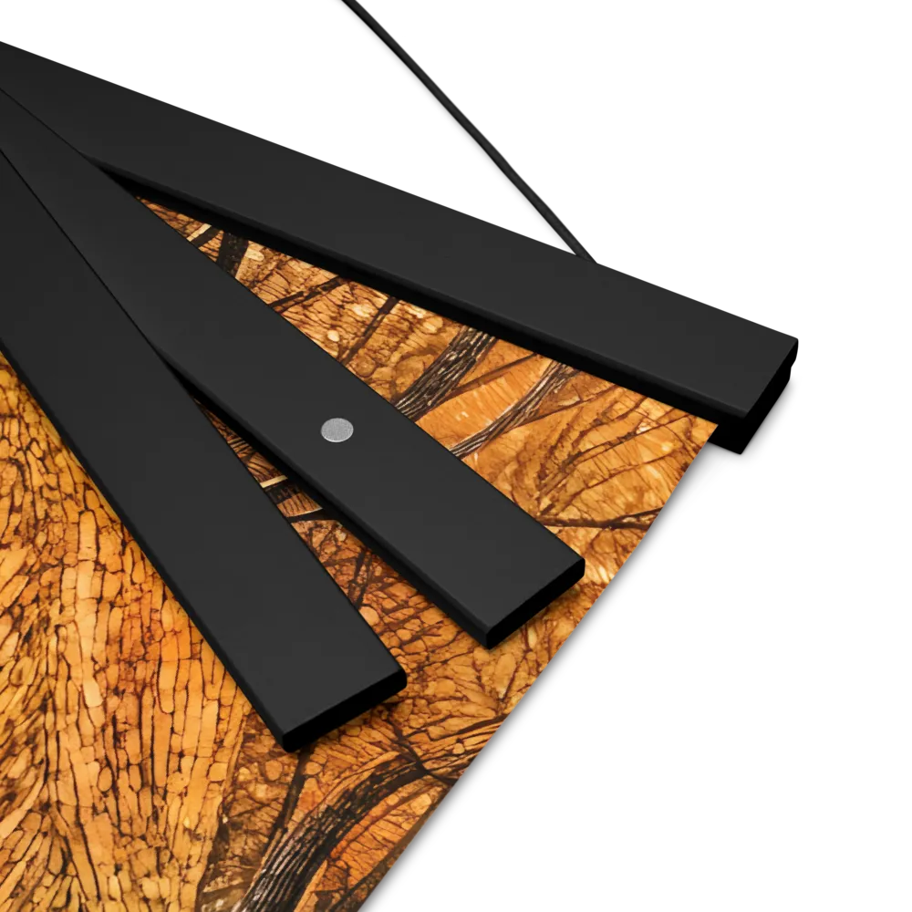Embrace of Autumn | Poster With Black Wood Hanger | 16″×16″