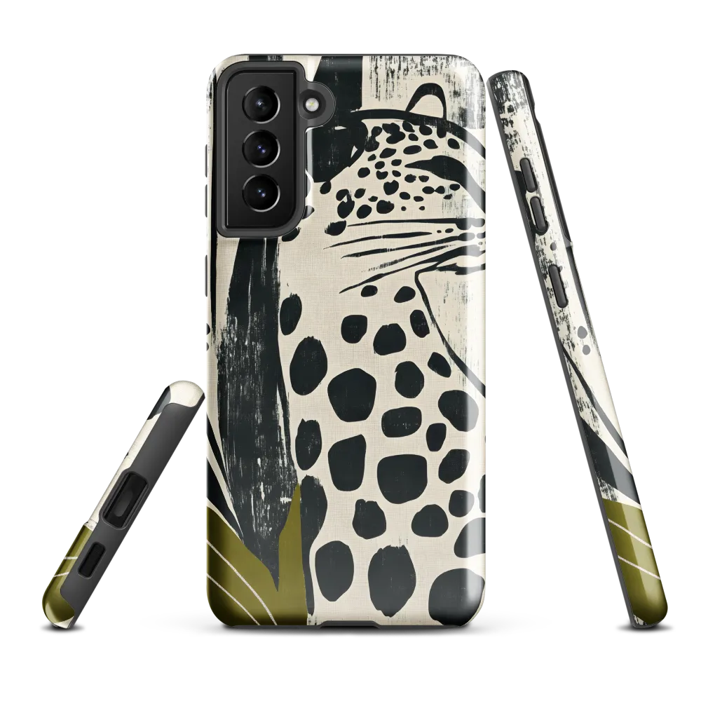 Leopard in Silhouette: A Modern Appeal | Phone Case |  S21 Plus | Tough Case | Glossy