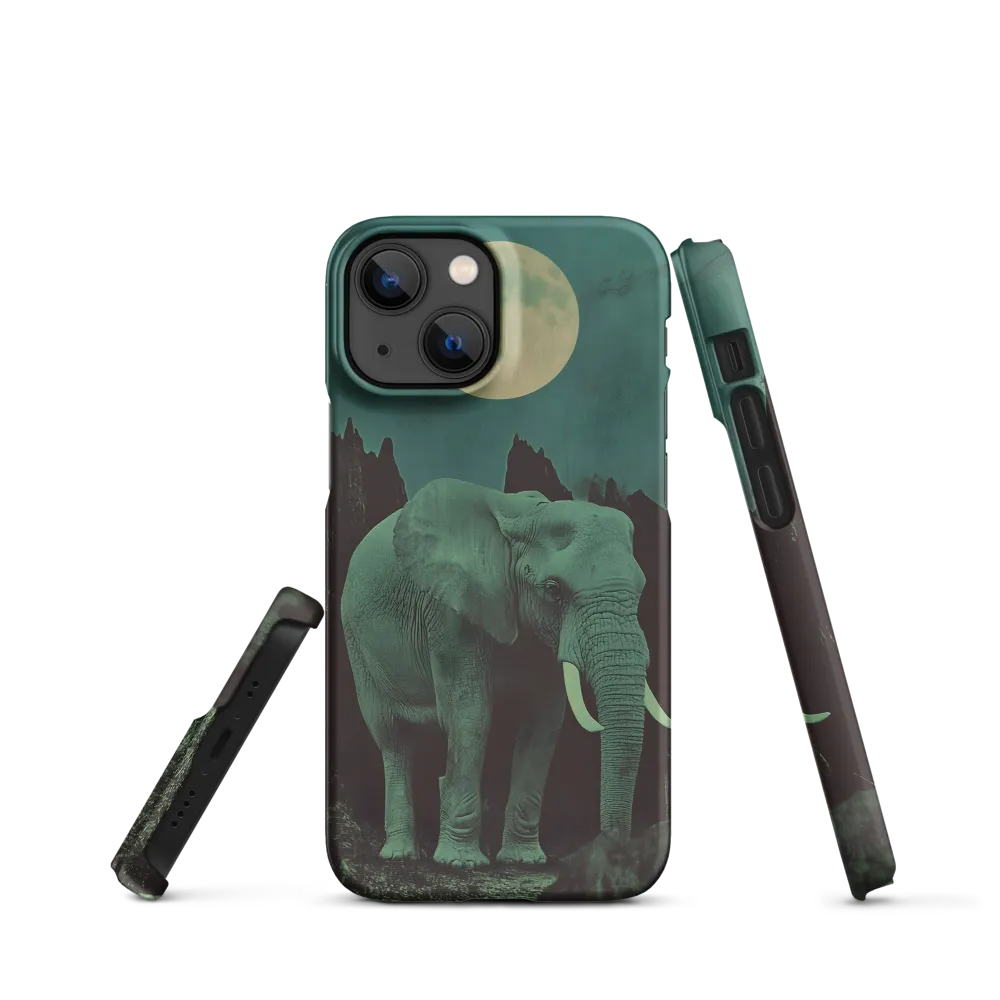 Ethereal Presence: Elephant Under a Full Moon