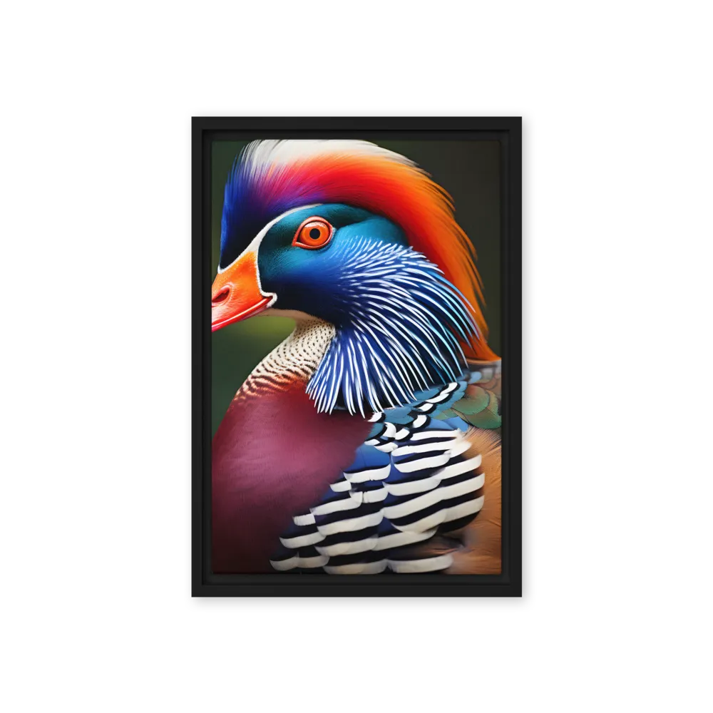 The Majestic Mandarin | Canvas with Black Frame | 12″×18″