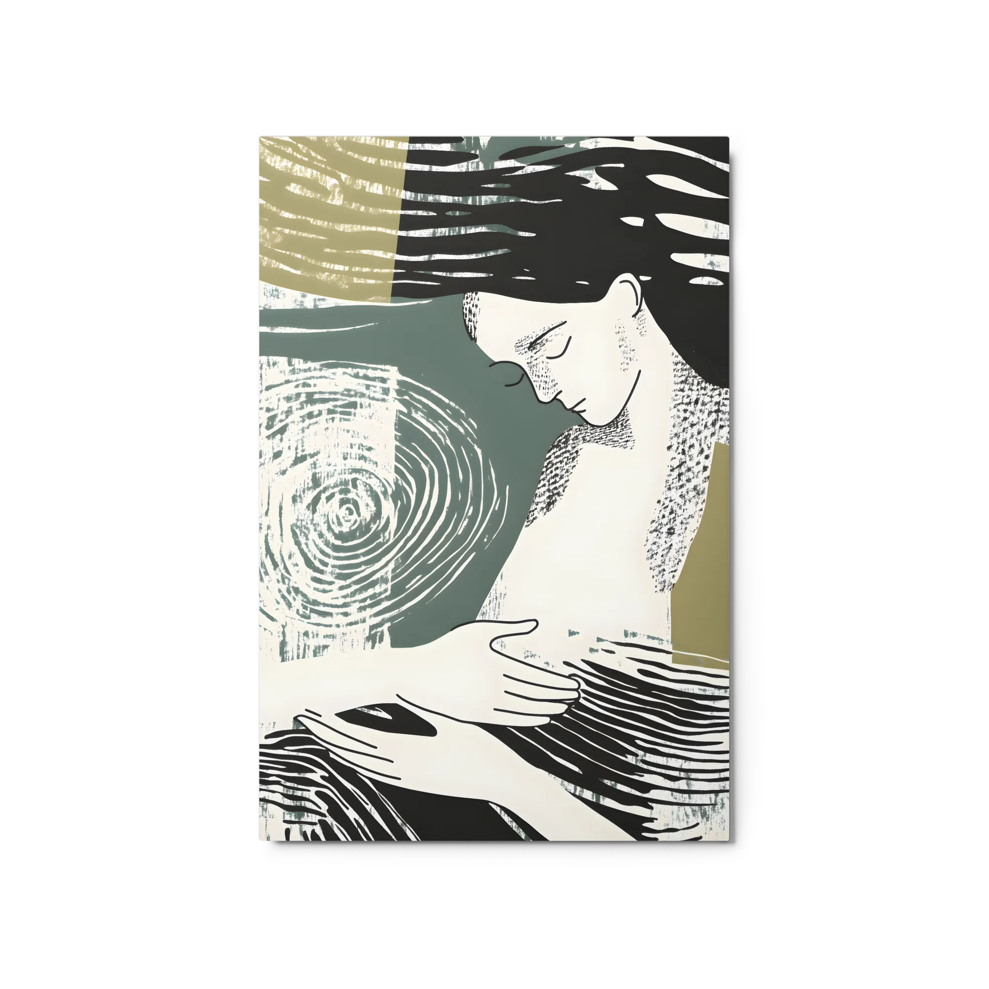 Serene Contemplation 
 Metal Print | 20″x 30″