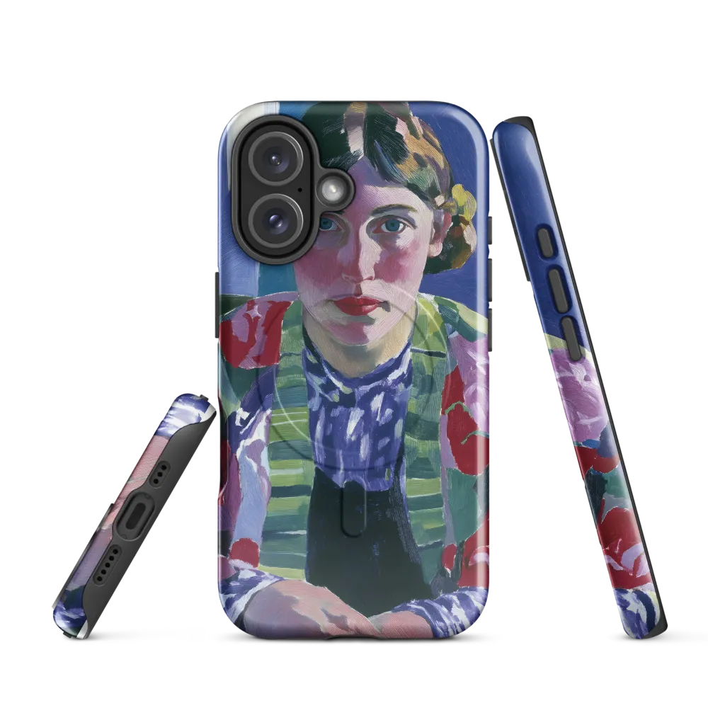 Vibrant Gaze: A Modernist Portrait