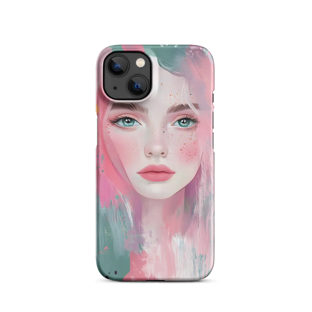 Dreamy Serenity: A Contemporary Portrait | Phone Case |  13 | Snap Case | Matte