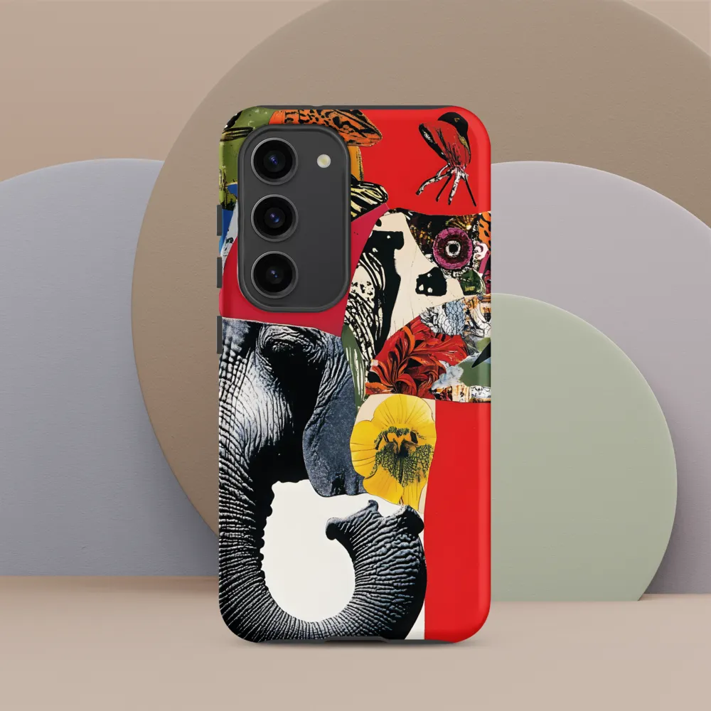 Whimsical Elephant: A Vibrant Collage of Life