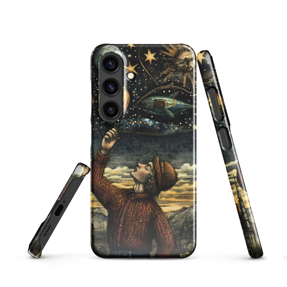 Cosmic Curiosity: A Journey Beyond Earth | Phone Case |  S24 | Snap Case | Glossy