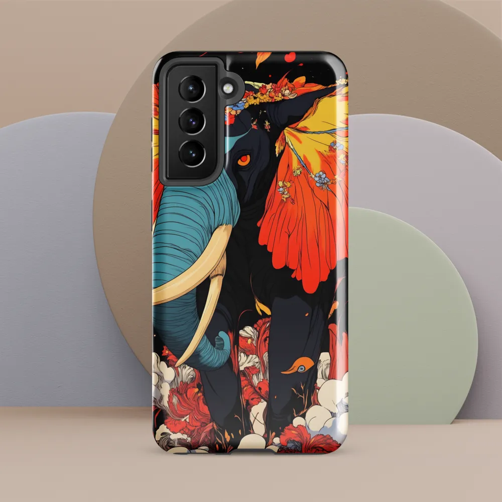 Majesty of the Floral Elephant | Phone Case |  S21 FE | Tough Case | Glossy