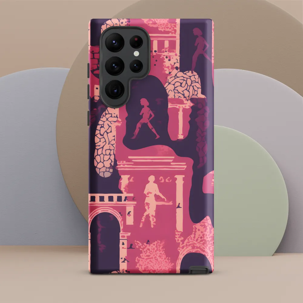 Whimsical Interplay of Figures and Architecture