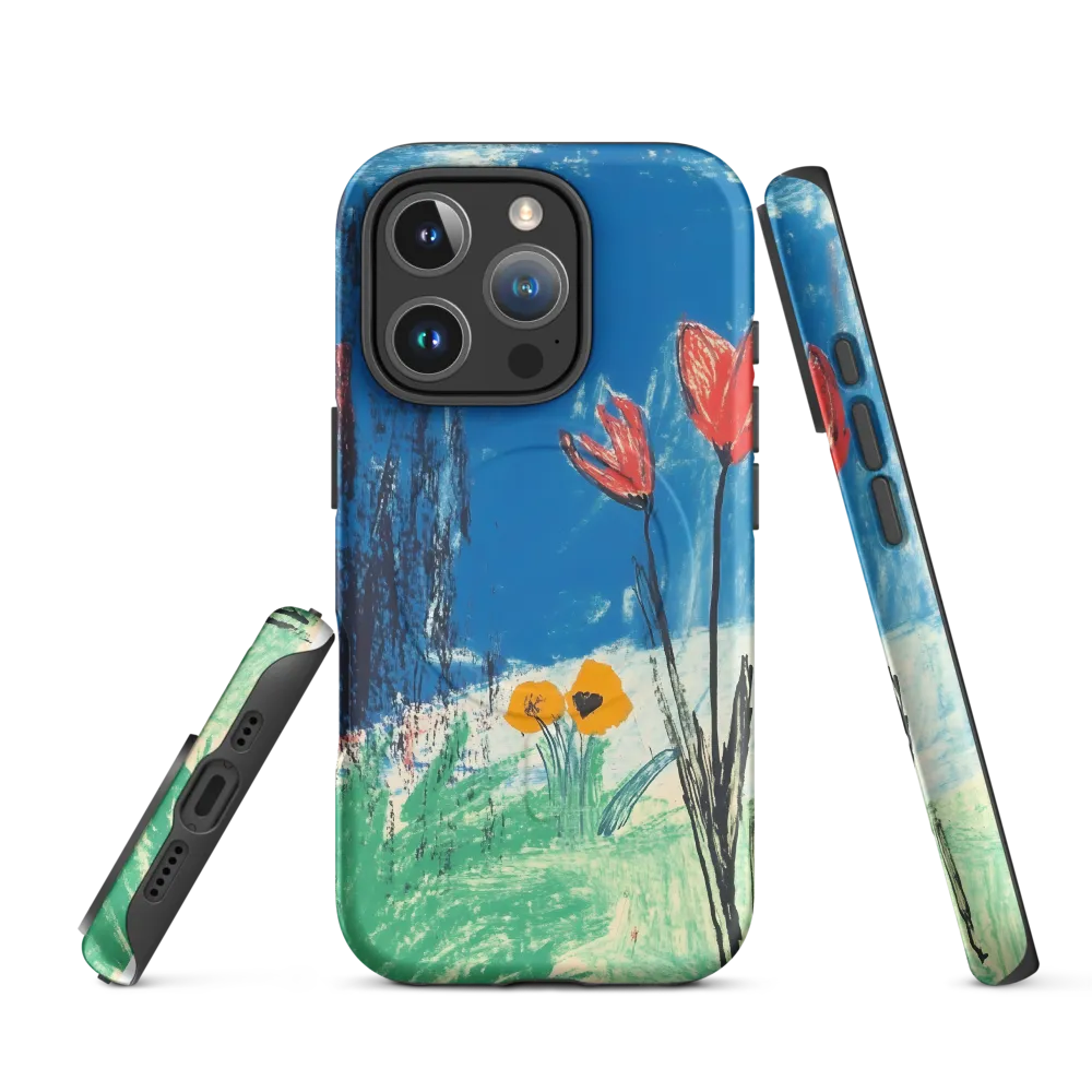 Joyful Blossoms in Blue | Phone Case |  16 Pro | MagSafe® Tough Case | Matte