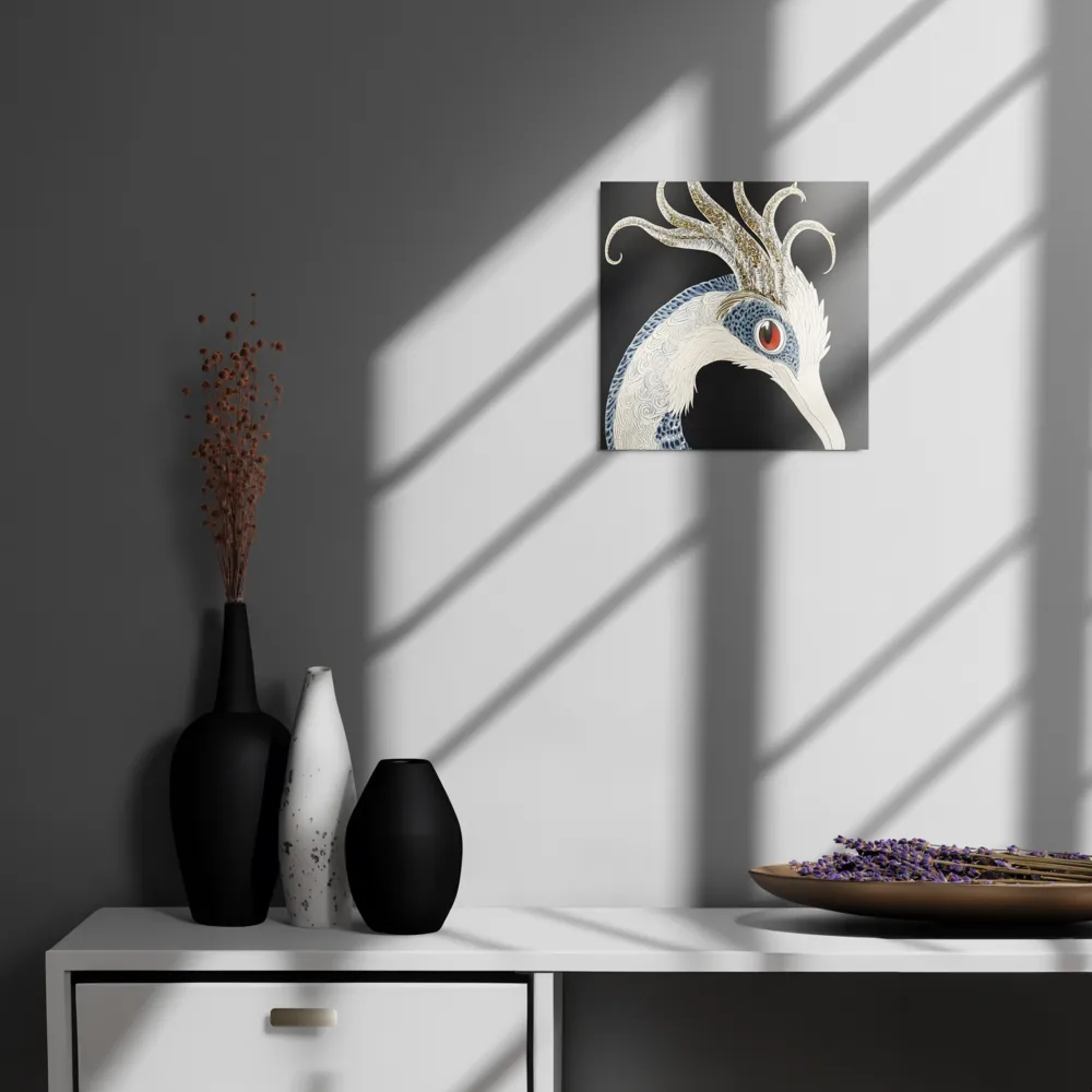 Elegance of the Majestic Peacock | Metal Print | 12″×12″