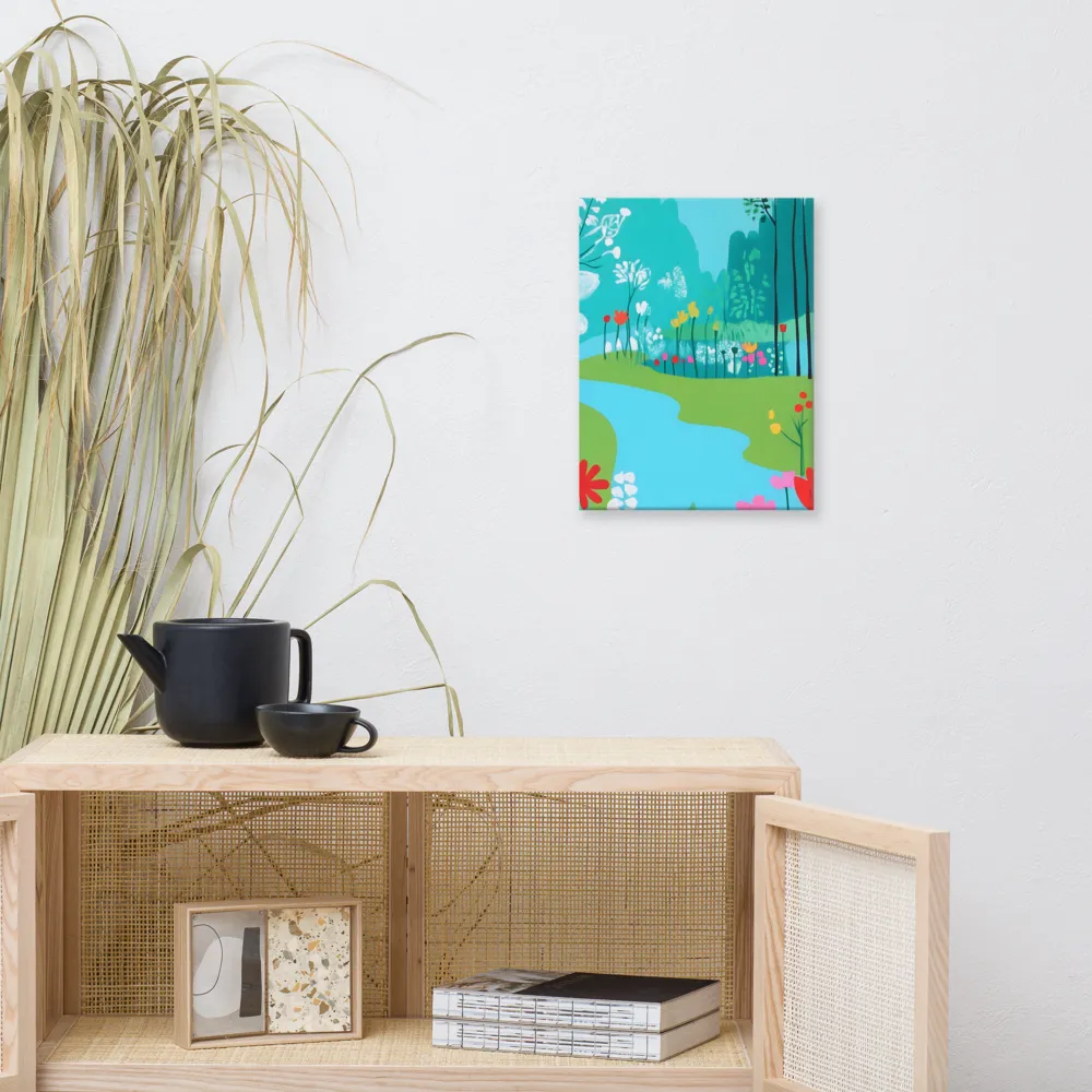 Whispers of Spring: A Colorful Retreat | Canvas | 12″×16″