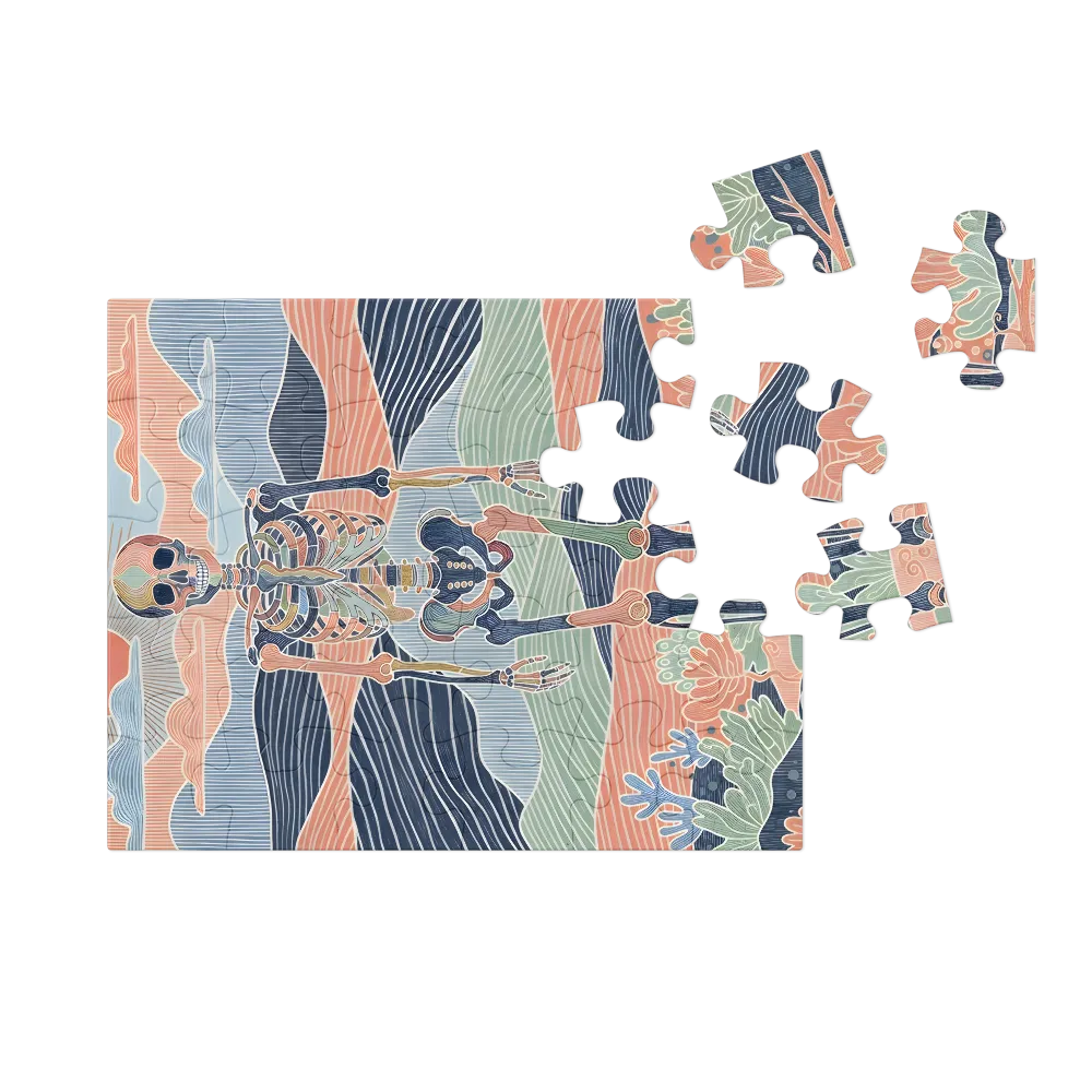Pastel Skeleton 
 Jigsaw Puzzle in Tin Box