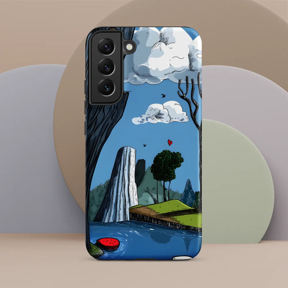 Whimsical Cliffside Reflections