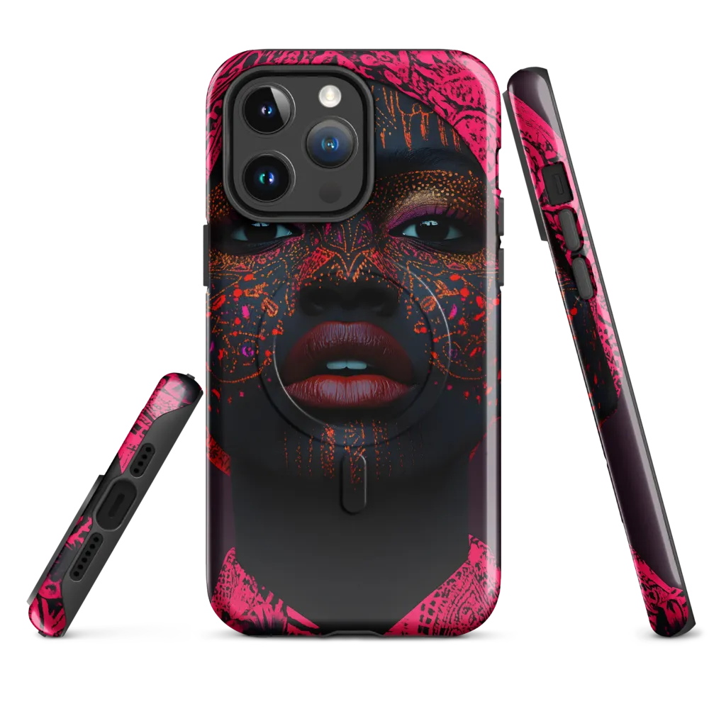 Neon Adornments: A Portrait of Cultural Expression