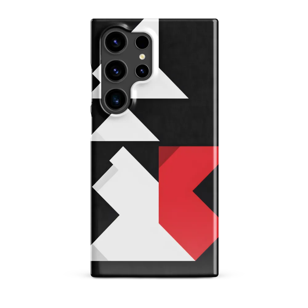 Geometric Symphony in Contrast | Phone Case |  S24 Ultra | Snap Case | Glossy