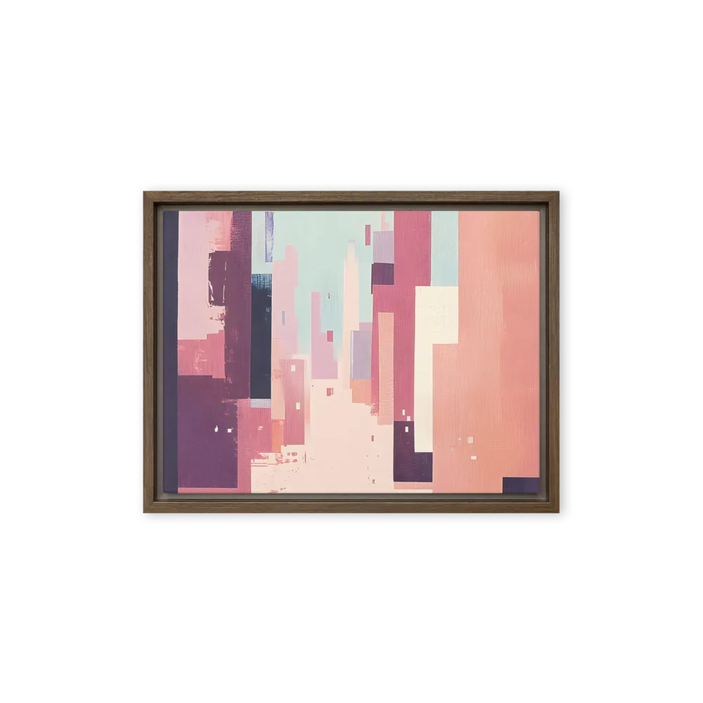 Tranquil Cityscape | Canvas with Brown Frame | 12″×16″